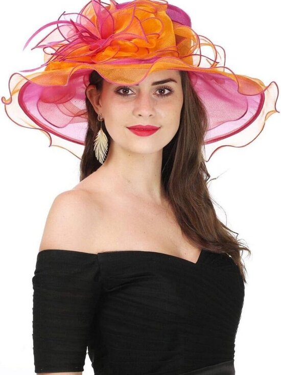 Elegant Women\'s Organza Tea Party Wedding Hat | Stylish Church Fascinator main image 4